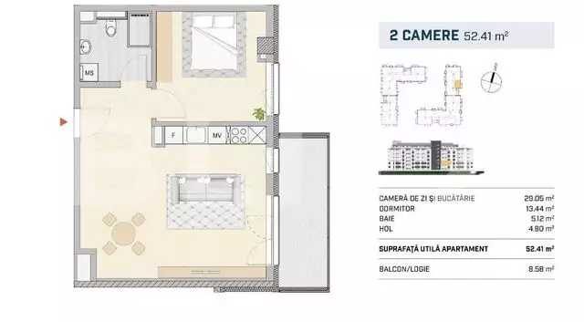 Apartament 2 camere finisat, SEMICENTRAL!!!