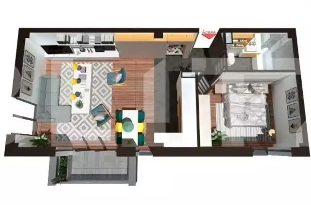 Apartament 2 camere, 58 mp, balcon, etaj intermediar, zona exclusivista Floresti