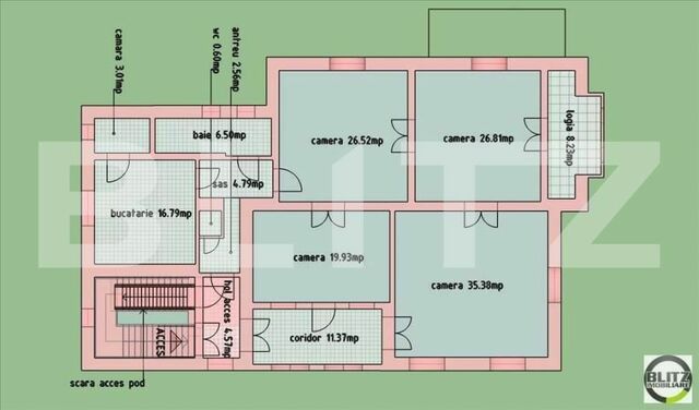 Apartament 4 camere, 167,47 mp, boxa, terasa, gradina, zona centrala