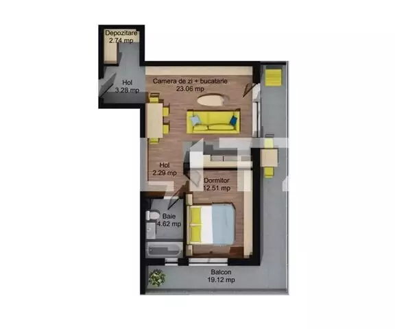 Oportunitate ! Apartament cu 2 camere ,ULTRAFINISAT!,  50 mp, etaj intermediar ! - PropertyBook