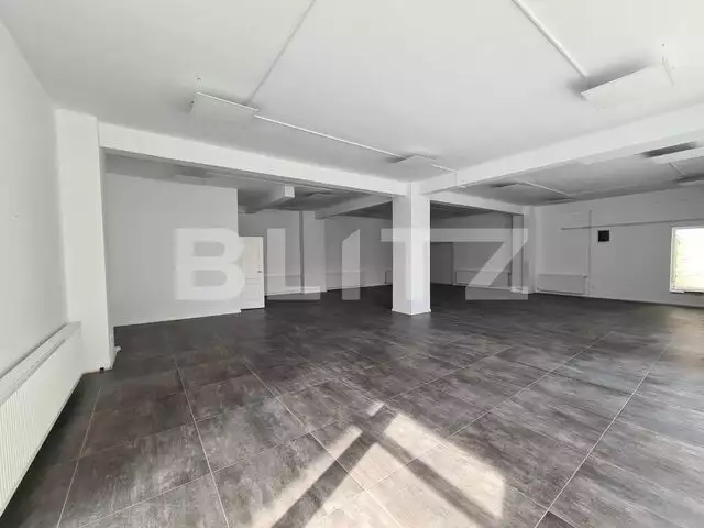 Spatiu comercial open space cu preluare chiriasi, 150 mp cu vitrina si 2 bai, finisat cu CF!