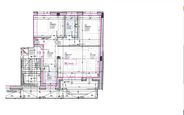 Proiect premium! Apartament de 3 camere, 72 mp, terasa, zona Marasti