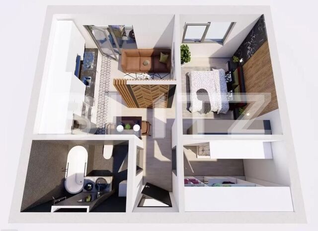 Apartament 2 camere semidecomandat 39mp, orientare S, finisaje premium, garaj, Beta Residence, 0% Comision la cumparare