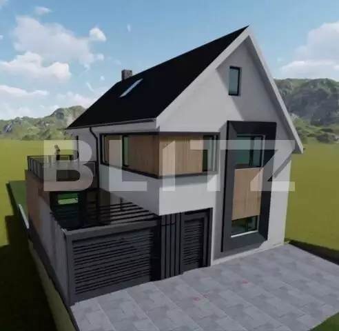 Proiect autorizat pentru casa individuala de 123mp, teren de 486 mp, in Dambul Rotund