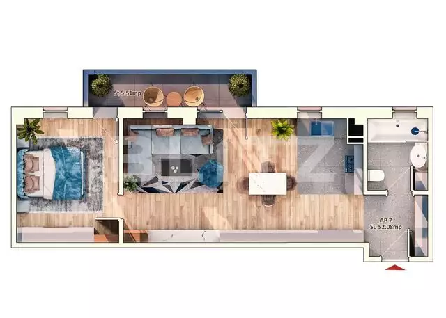 Apartament 2 camere, 52 mp, 6 mp balcon, zona Dorobantilor