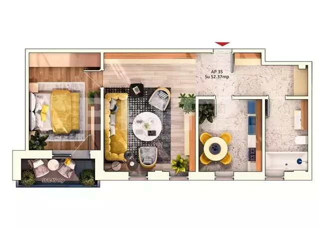 Apartament 2 camere decomandate, 55 mp, 4 mp balcon, zona Dorobantilor