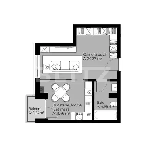 Apartament cu 1 camere 36 m2 , ansamblu premium, Gheorgheni ! 