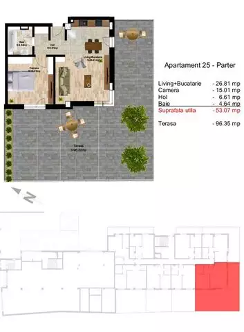 Apartamente de 1,2,3 camere, zona centrala, zona Piata Cipariu