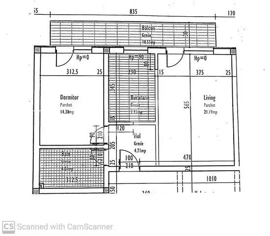 Apartament modern, 2 camere decomandate, 54 mp, 2 parcari, zona Terra