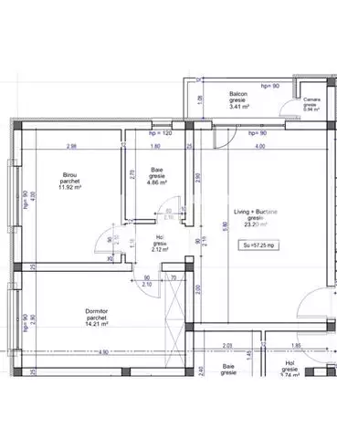 Apartament 3 camere, 57 mp, parcare, boxa, zona Cetatii - PropertyBook