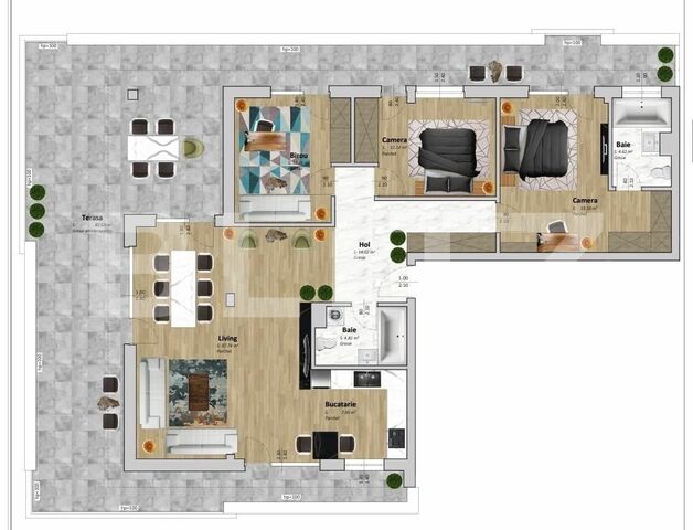 Penthouse 112 mp, terasa 82 mp, zona Vivo - PropertyBook