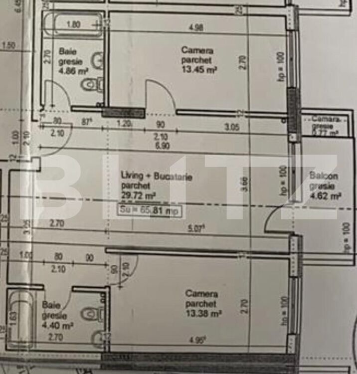 Apartament 3 camere, bloc nou, semifinisat, zona BMW - PropertyBook