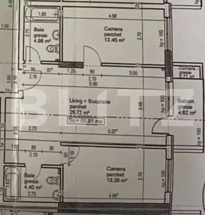 Apartament 3 camere, bloc nou, semifinisat, zona BMW - PropertyBook
