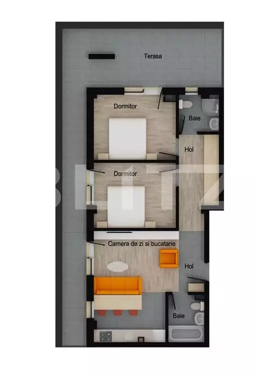 Apartament 3 camere, 62 mp, etaj intermediar, zona Muzeul Apei - PropertyBook