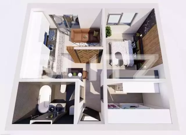 Apartament 2 camere semidecomandat 39mp, orientare S, finisaje premium, garaj, Beta Residence, 0% Comision la cumparare - PropertyBook