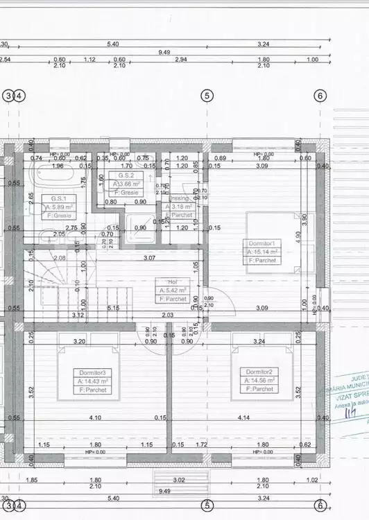 Casa tip duplex la stadiul de semifinisat, 140mp, zona Romul Ladea 