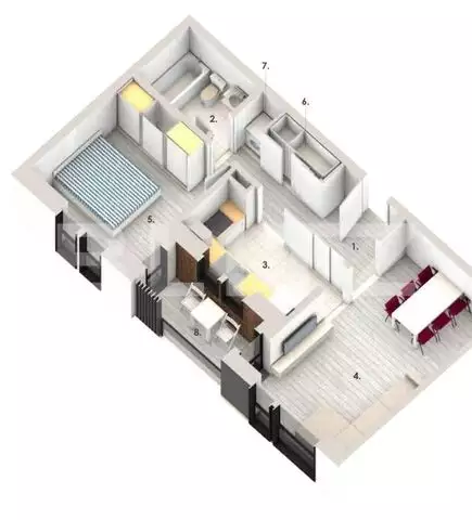 Apartament finisat si mobilat nou, 2 dormitoare, 52 mp, incalzire in pardoseala, parcare, zona Somesului - PropertyBook
