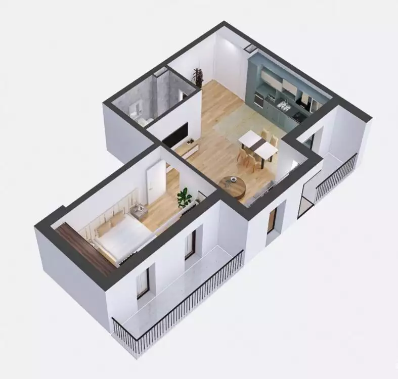 Ansamblu de apartamente 1, 2, 3, 4 camere, str Avram Iancu - Floresti