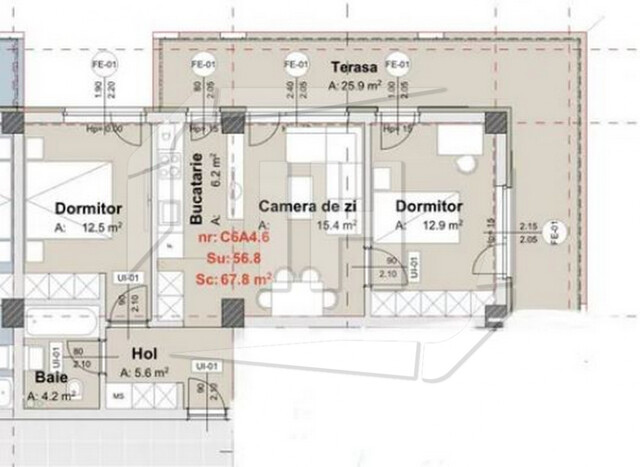 Apartament 2 camere decomandat, terasa 35mp, parcare subterana - PropertyBook