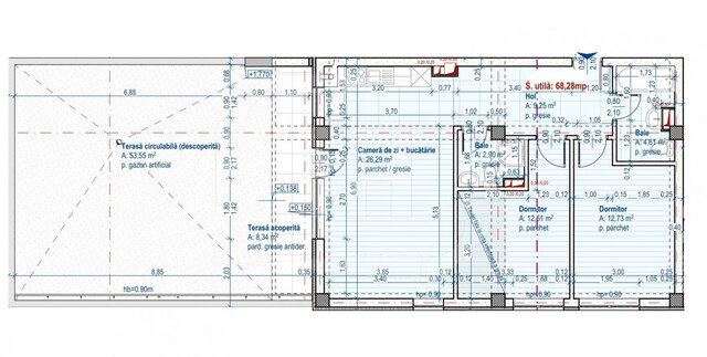 Apartament 3 camere, gradina 63 mp, constructie noua, zona Regal - PropertyBook
