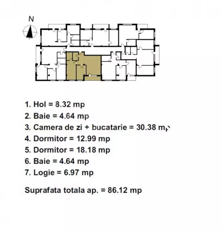 Se vinde apartament, 3 camere in Floresti - PropertyBook