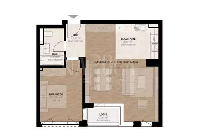 De vanzare apartament, 2 camere in Dambul Rotund - PropertyBook