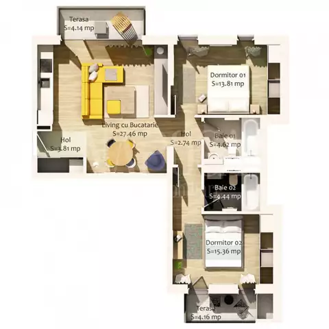 Se vinde apartament, 3 camere in Centru - PropertyBook